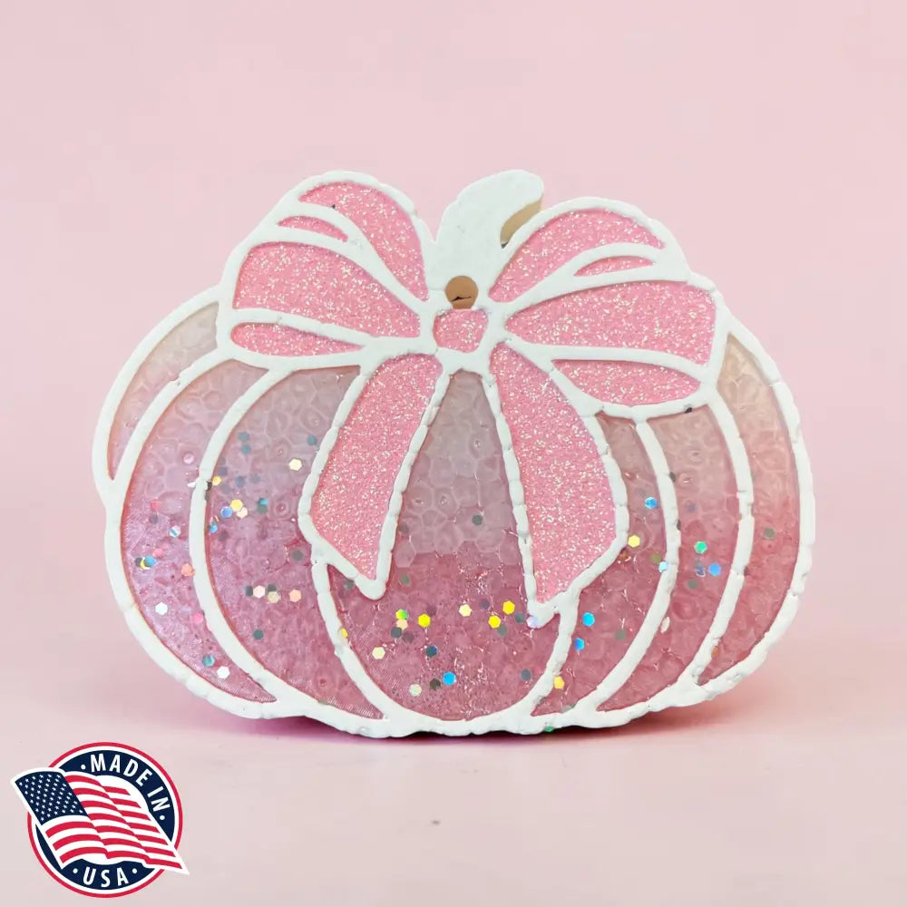 Pink Sparkle Pumpkin Freshie