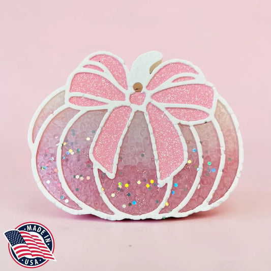 Pink Sparkle Pumpkin Freshie