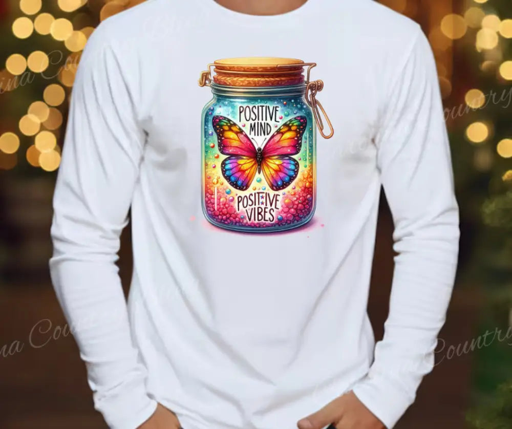 Positive Vibes – White Small / Long Shirt