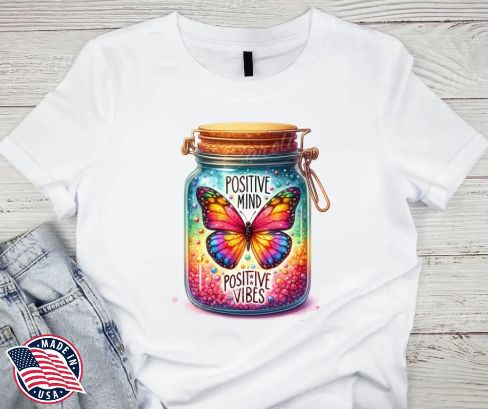 Positive Vibes – White Small / Short Shirt