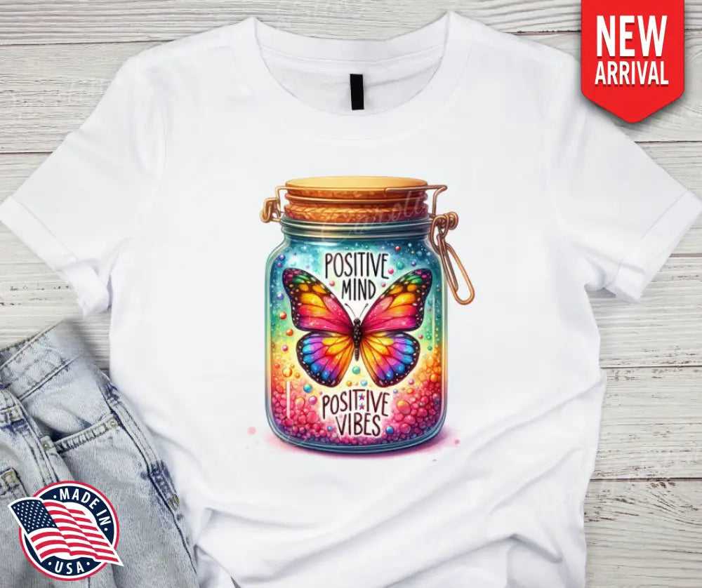 Positive Vibes – White Small / Short Shirt