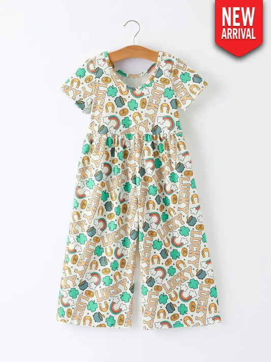 St Patrick’s Day Shamrock Girl Jumpsuit Jumpsuit