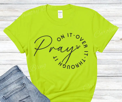 Pray On It – Multi Small / Green Shirt