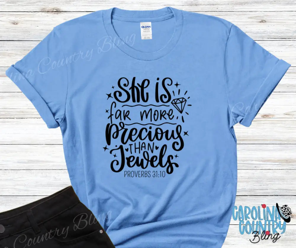 Precious Than Jewels – Multi Small / Blue Shirt