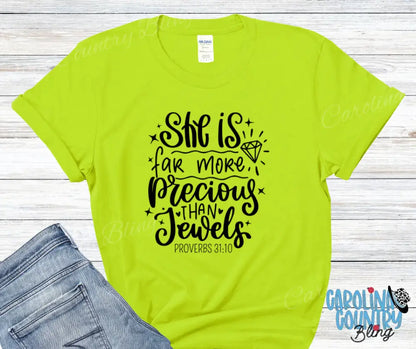 Precious Than Jewels – Multi Small / Green Shirt