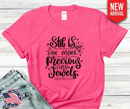 Precious Than Jewels – Multi Small / Pink Shirt