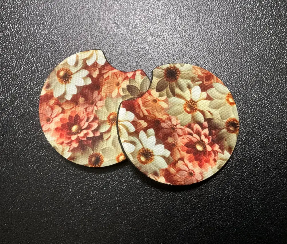 Pretty Petals Pink Car Coaster