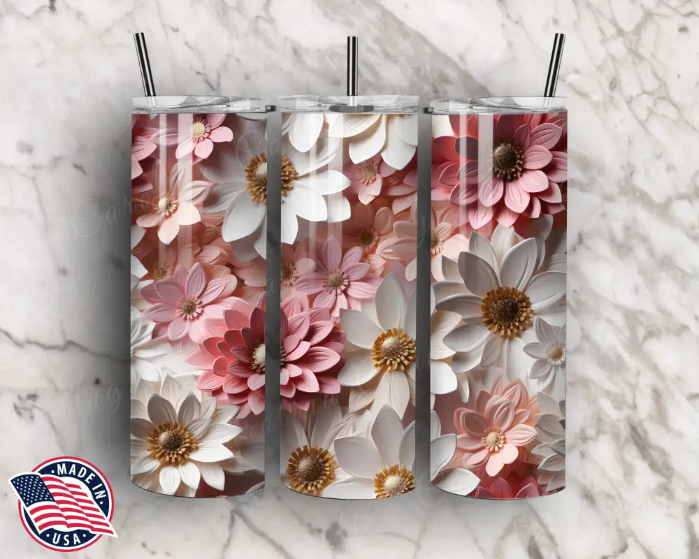Pretty Petals Pink Tumbler