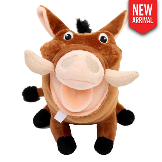 Dog Toy Squeaker Plush - Disney The Lion King Pumbaa Full Body Pose Dog Toy Squeaky Plush