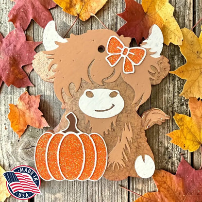 Pumpkin Patch Cow Freshie