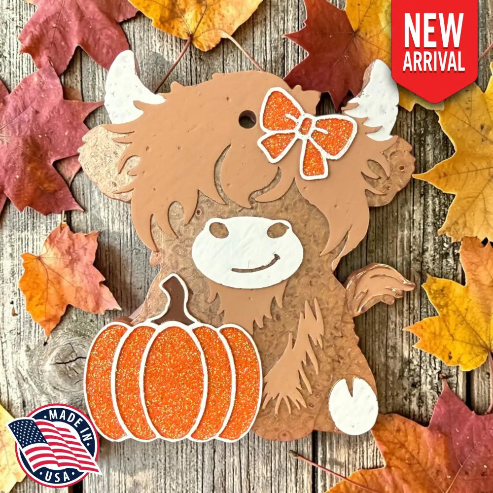 Pumpkin Patch Cow Freshie