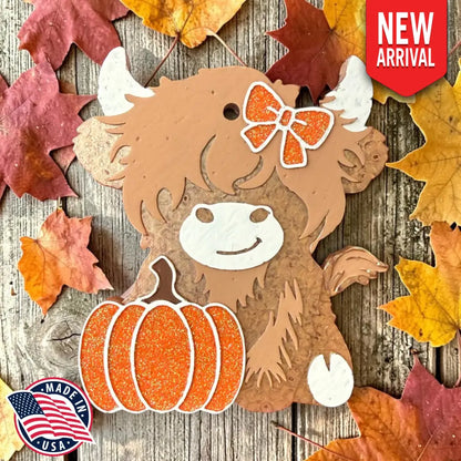Pumpkin Patch Cow Freshie