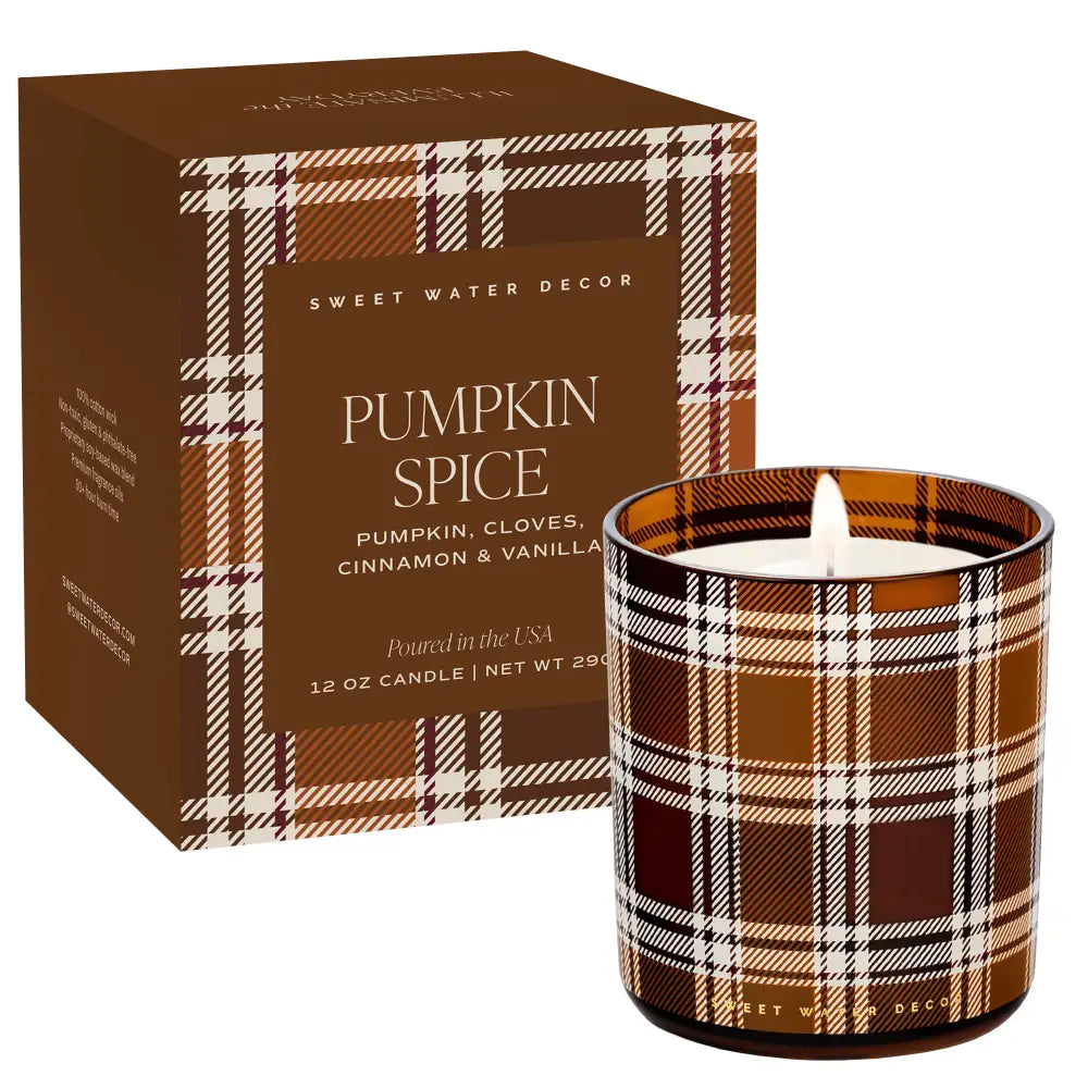 Pumpkin Spice Soy Candle - Boxed Tinted Glass Jar - 12 oz - Candles