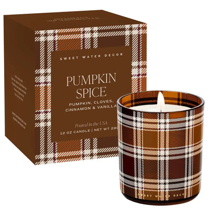 Pumpkin Spice Soy Candle - Boxed Tinted Glass Jar - 12 oz - Candles