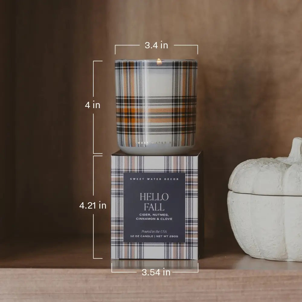 Pumpkin Spice Soy Candle - Boxed Tinted Glass Jar - 12 oz - Candles