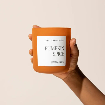 Pumpkin Spice Soy Candle - Orange Matte Jar - 15 oz - Candles