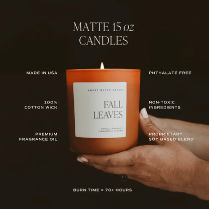 Pumpkin Spice Soy Candle - Orange Matte Jar - 15 oz - Candles