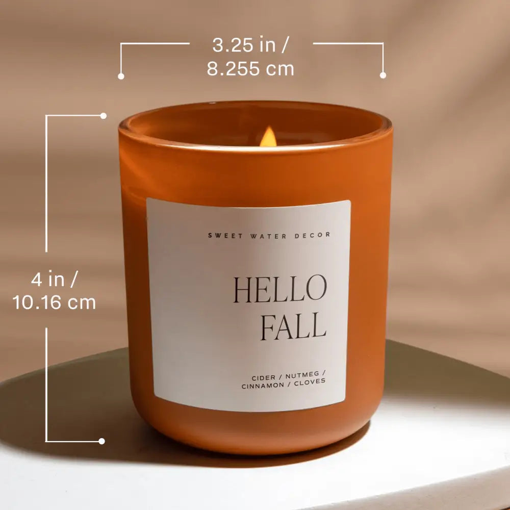 Pumpkin Spice Soy Candle - Orange Matte Jar - 15 oz - Candles