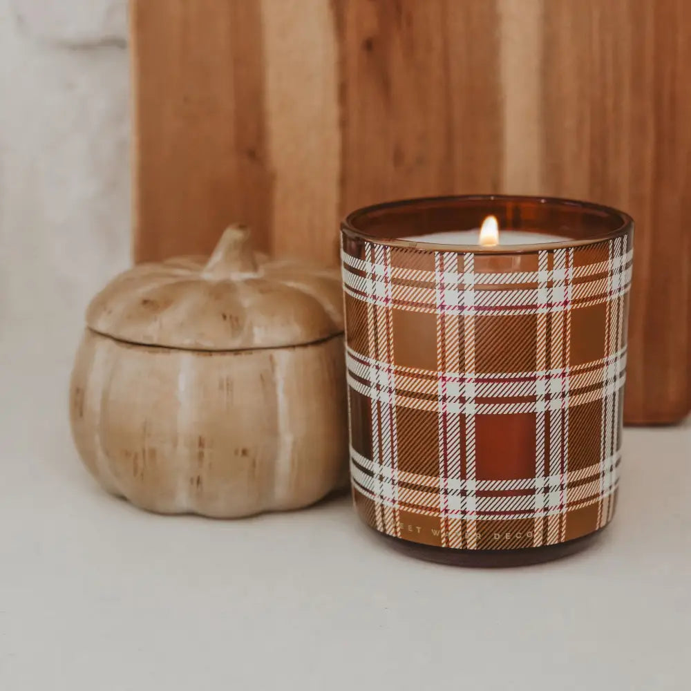 Pumpkin Spice Soy Candle - Ceramic Pumpkin Jar - 8 oz - Candles
