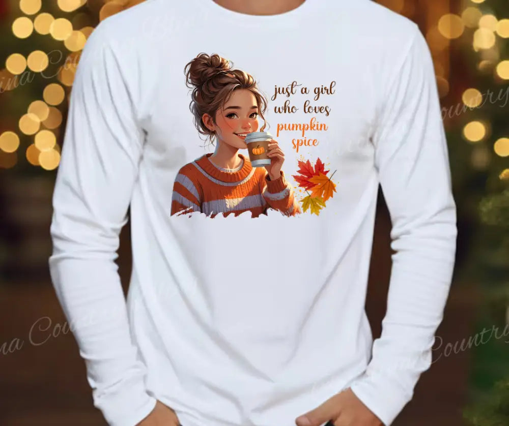 Pumpkin Spice – White Small / Long / White Long Shirt