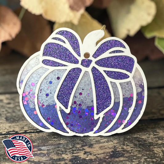 Purple Sparkle Pumpkin Freshie