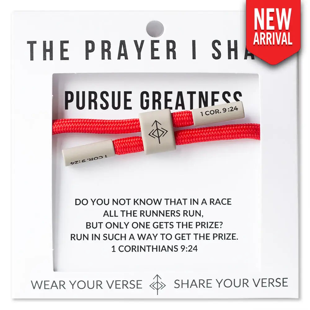 Pursue Greatness 1 Corinthians 9:24 bracelet