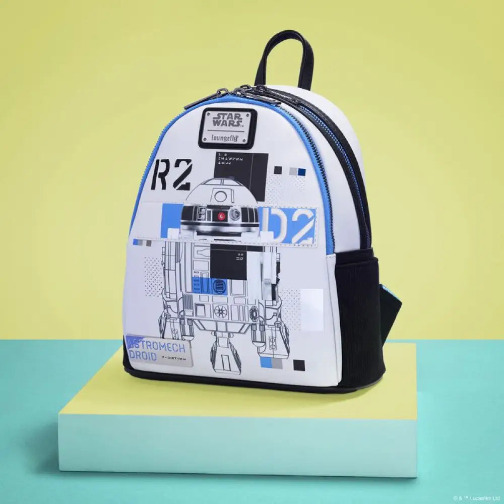 Loungefly Star Wars: The Power of the Force R2-D2 Astromech Droid Light Up Mini Backpack Bags & Wallets