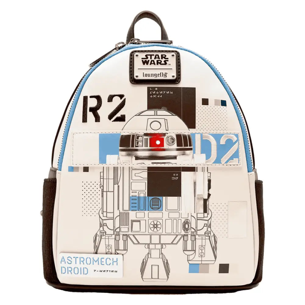 Loungefly Star Wars: The Power of the Force R2-D2 Astromech Droid Light Up Mini Backpack Bags & Wallets