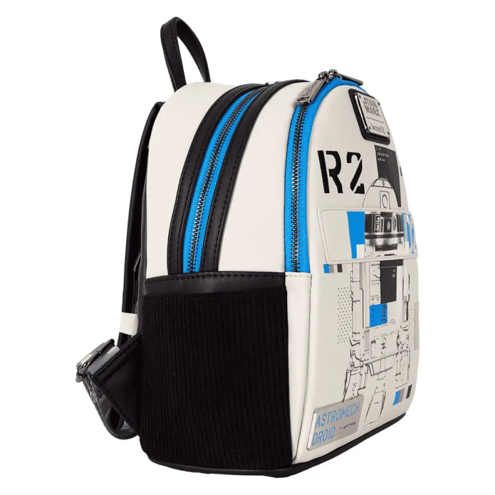 Loungefly Star Wars: The Power of the Force R2-D2 Astromech Droid Light Up Mini Backpack Bags & Wallets