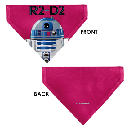 Pet Bandana - Star Wars R2-D2 Text and Pop Art Pose Red/Black/Blue Pet Bandanas