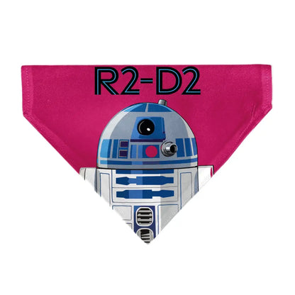 Pet Bandana - Star Wars R2-D2 Text and Pop Art Pose Red/Black/Blue Pet Bandanas