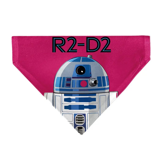 Pet Bandana - Star Wars R2-D2 Text and Pop Art Pose Red/Black/Blue Pet Bandanas