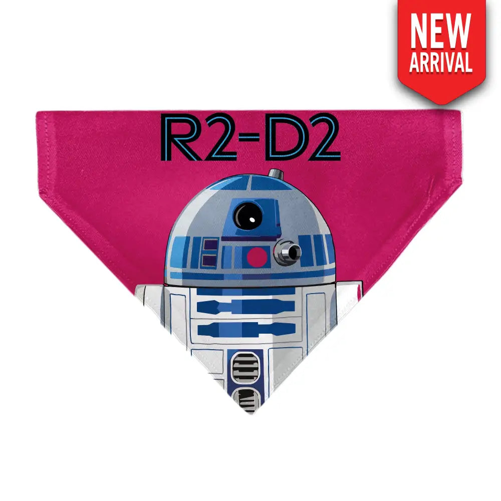 Pet Bandana - Star Wars R2-D2 Text and Pop Art Pose Red/Black/Blue Pet Bandanas