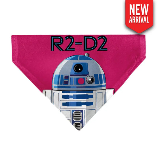 Pet Bandana - Star Wars R2-D2 Text and Pop Art Pose Red/Black/Blue Pet Bandanas