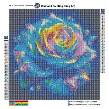 Radiant Rainbow Rose Crystal - Art & Craft Kits