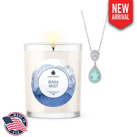 Rain Mist 10oz Mystery Jewelry Candle - Signature Candle