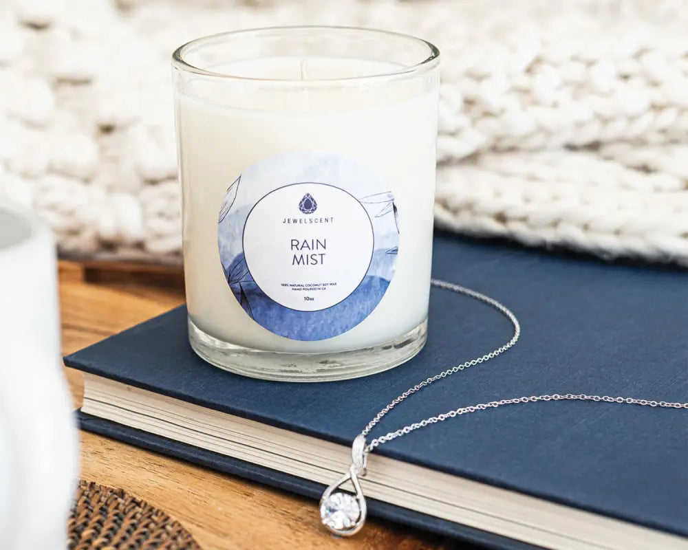 Rain Mist 10oz Mystery Jewelry Candle - Signature Candle