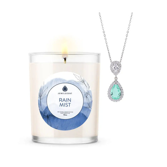 Rain Mist 10oz Mystery Jewelry Candle - Signature Candle