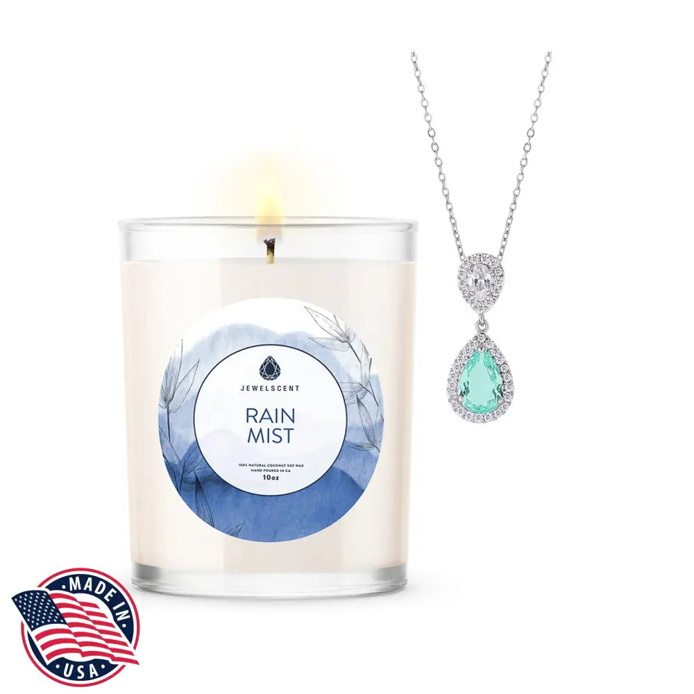 Rain Mist 10oz Mystery Jewelry Candle - Signature Candle