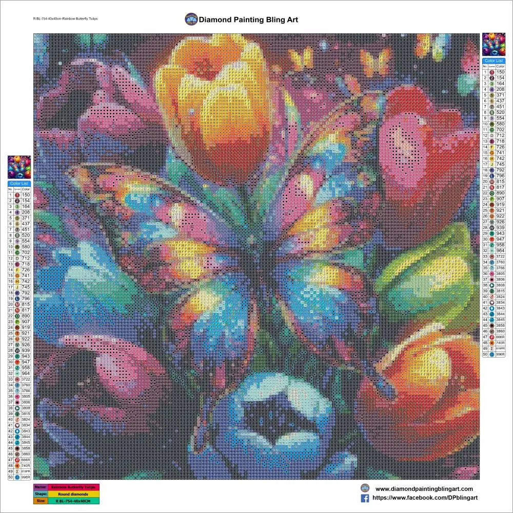 Rainbow Butterfly Tulips - Art & Craft Kits