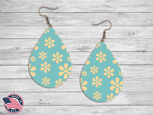 Raining Flowers – Green Earrings