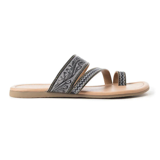 Rangeland Sandals In Black - Black / 6 - Sandals & Slippers