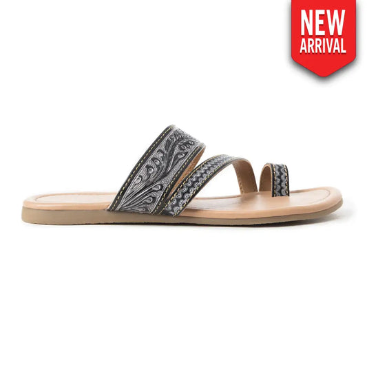 Rangeland Sandals In Black - Black / 6 - Sandals & Slippers
