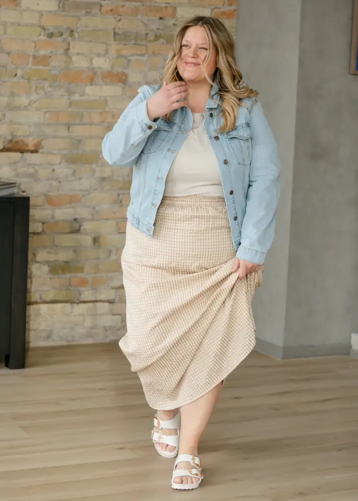 Rayne Modern Gingham Maxi Skirt - 1XL - IC Skirts