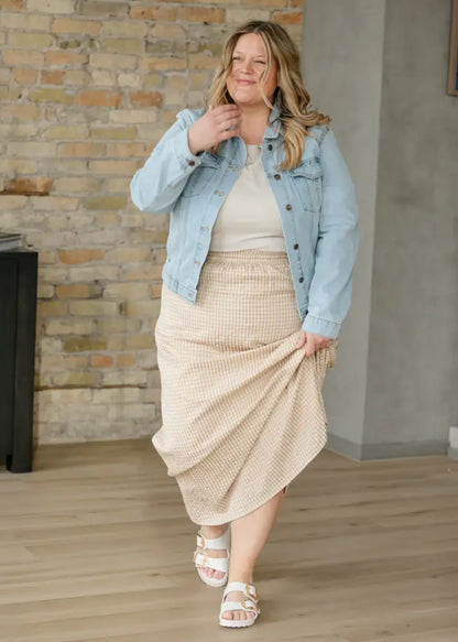 Rayne Modern Gingham Maxi Skirt - 1XL - IC Skirts