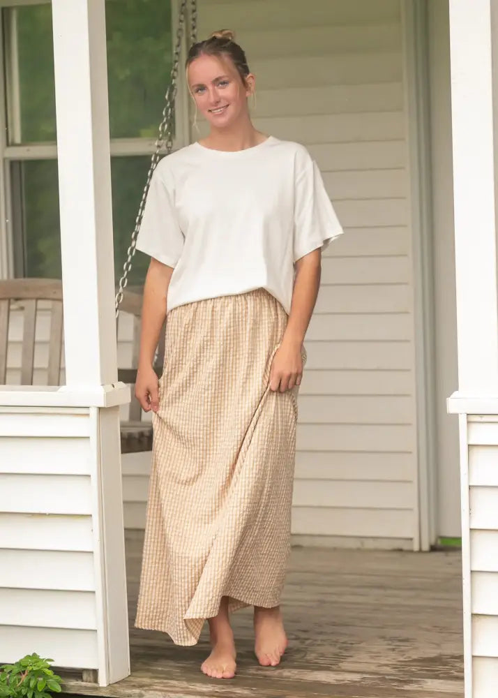 Rayne Modern Gingham Maxi Skirt - IC Skirts