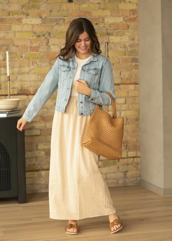 Rayne Modern Gingham Maxi Skirt - IC Skirts