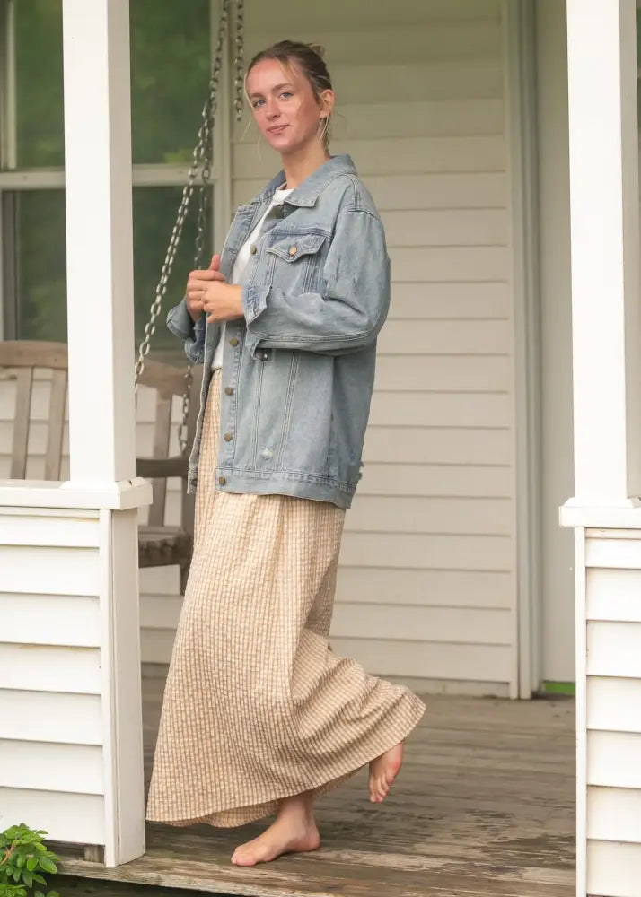 Rayne Modern Gingham Maxi Skirt - IC Skirts