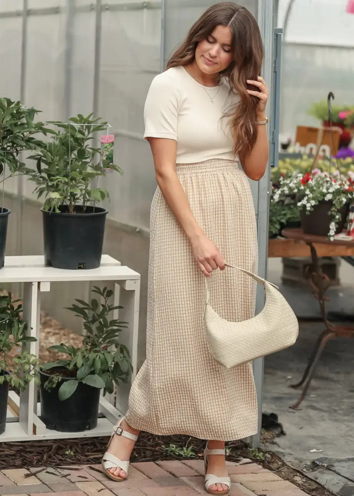 Rayne Modern Gingham Maxi Skirt - IC Skirts