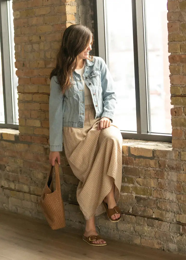 Rayne Modern Gingham Maxi Skirt - IC Skirts